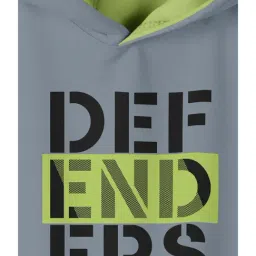 HELLCAT Kids Grey Graphic Print Full Sleeves Sweatshirt image 3