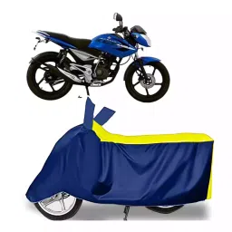 Auto Pearl Bike Cover for Bajaj XCD 135 (Yellow & Blue)-picture-29