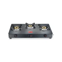 Prestige Magic Plus GTMP-03 Black Powder Coated Toughened Glass Gas Stove With 3 Brass Burner-picture-12