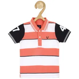 Allen Solly Junior Multicolor Cotton Striped Polo T-Shirt-picture-28