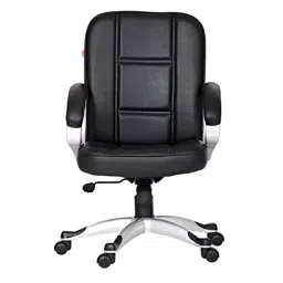 Da URBAN Rebound Black Mid Back Revolving Leatherette Ergonomic Home & Office Executive Chair-image-13