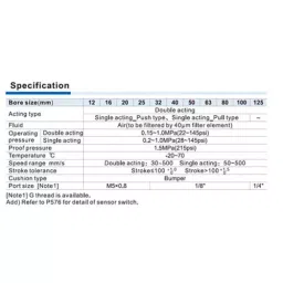 Airtac MBL Series Pneumatic Mini Cylinder (Aluminum Barrel) Double Acting 40 mm Bore Dia. 300 mm Stroke Length image 5