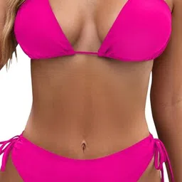 haadiya store NVYARI Halter-Neck Swim Bikini Set image 3