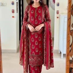 MILAAV Women Ethnic Motifs Printed Regular Kurta with Palazzos & With Dupatta-picture-36