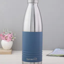 Servewell Indus Pro Vacuum Stainless Bottle Blue & Silver - 750 ml-picture-11