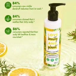Love Beauty & Planet Rosemary & Yuzu Lemon AntiDandruff Scalp Conditioning Treatment-200ml image 2
