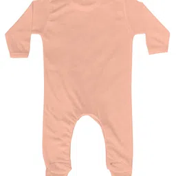 FFlirtygo Christmas Theme Cotton Full Sleeves Merry Christmas With Ride Printed Romper - Peach image 3