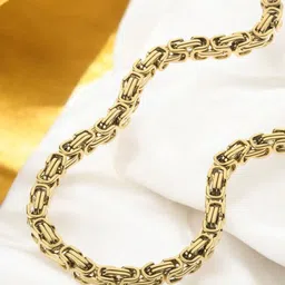 APUNKA D FASHION Unisex Stainless Steel Gold-Plated Minimal Chain-image-5