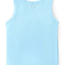 Babyhug 100% Cotton Knit Sleeveless Sando With Boat Print Pack of 3- Multicolor image 3