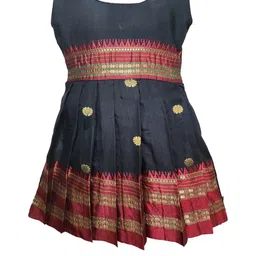 AMBA COLLECTION BOUTIQUE Girls Ethnic Motifs Self Design Cotton Fit & Flare Ethnic Dress image 1