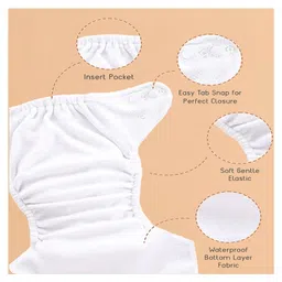 Sparkle Joy Reusable Cloth Diapers Cotton Adjustable Size Multicolor With Insert Pad image 5
