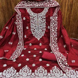 Rangtulika Ethnics Embroidered Unstitched Dress Material-picture-52