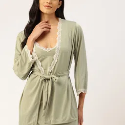 Ms.Lingies Satin Baby Doll with Robe image 1