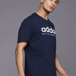 ADIDAS Linear GRFX Brand Logo Print Pure Cotton T-shirt image 3