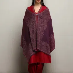 Libas Burgundy Floral Print Shawl-picture-39