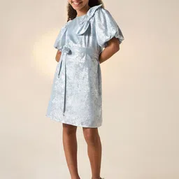 Juniors by Babyshop Girls Puff Sleeve A-Line Ready to Wear Dress image 3