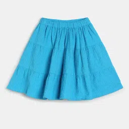 MINIKLUB Kids Blue Solid Skirt-picture-28
