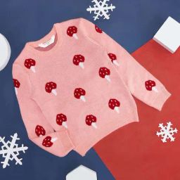 Pantaloons Junior Peach Printed Full Sleeves Sweater-picture-6