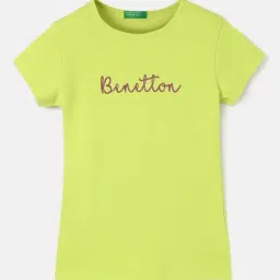 United Colors of Benetton Kids Girl's Regular Fit Round Neck Printed Tshirts-picture-28