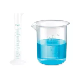 Bello PB-PC-S2-25-1000 Measuring Cylinder 25 ml & Measuring Beaker 1000 ml (Pack of 2) image 1