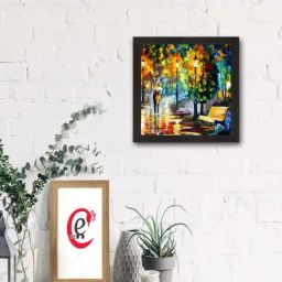 eCraftIndia Couple during Rain View Satin Matt Texture UV Art Painting-picture-23