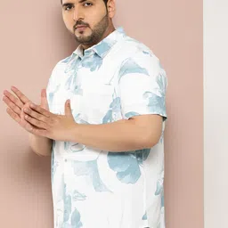 Sztori Men Plus Size Floral Printed Regular Fit Casual Shirt image 5