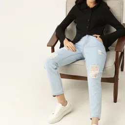 Mast & Harbour Highly Distressed Pure Cotton Jeans image 2