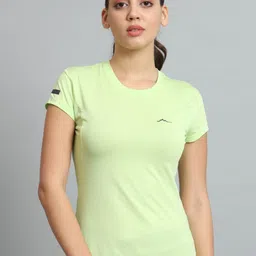 Reccy Women Moisture Wicking Solid Round Neck T-shirt-picture-37