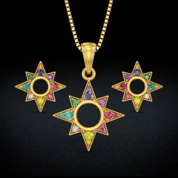 Joyalukkas Gold 22K Spectrum Sparkle Navratna Sets for Women-image-22