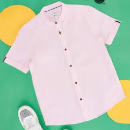Pantaloons Junior Kids Pink Regular Fit Shirt-picture-46