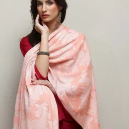 Libas Peach Floral Print Shawl image 4