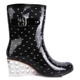 London Rag Women's Black Wedge Booties-picture-49