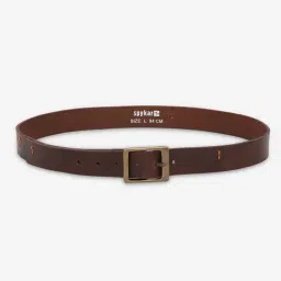 Spykar Brown Leather Casual Belt image 2
