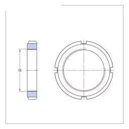 JMC Round Steel Lock Nut Tr330x5 Thread, HM66 image 2