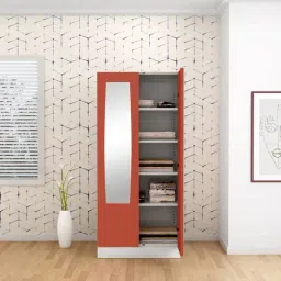 Godrej Interio Slimline 2 Door M1 Steel Almirah, (1 Year Warranty, Tex Terracotta Color)-picture-11