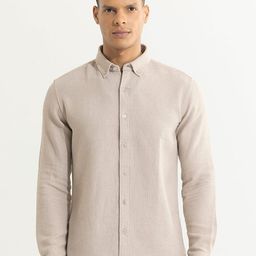 Snitch Textured Button-Down Collar Slim Fit Pure Cotton Casual Shirt-picture-36
