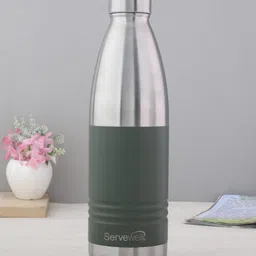 Servewell Indus Pro Vacuum Stainless Bottle Green & Silver - 750 ml-picture-27