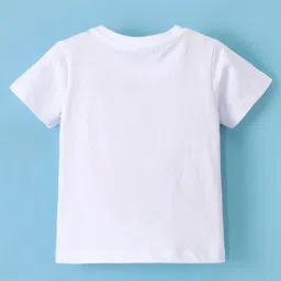 Doodle Poodle 100% Cotton Half Sleeve T-Shirt Text Print - White image 2