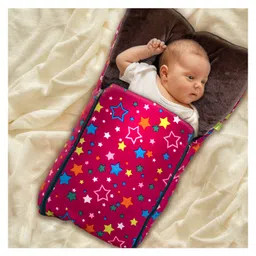 Baybee 3 in 1 Cotton Bed Cum Carry Bed Portable Sleeping Bag Infant Bassinet Nest for Co Sleeping Baby Bedding for New Born - Dark Brown image 2