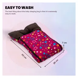 Baybee 3 in 1 Cotton Bed Cum Carry Bed Portable Sleeping Bag Infant Bassinet Nest for Co Sleeping Baby Bedding for New Born - Dark Brown image 3