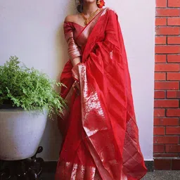 AMRUTKALA SAREES Zari Weaving Border Saree-picture-46