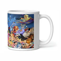 Mr UVD Blue & Beige Graphic Printed Ceramic Glossy Mug 350 ml image 2