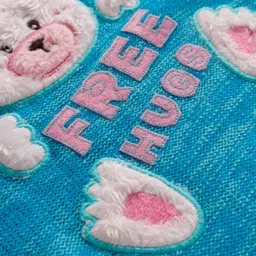 Wingsfield Full Sleeves Animal Designed Fur Detailed Sweater - Blue image 4