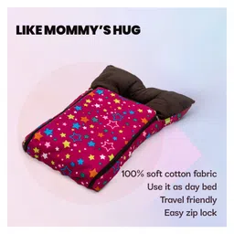 Baybee 3 in 1 Cotton Bed Cum Carry Bed Portable Sleeping Bag Infant Bassinet Nest for Co Sleeping Baby Bedding for New Born - Dark Brown image 5