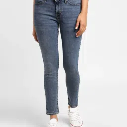 Levi's 711 Blue Skinny Fit Mid Rise Jeans-picture-30