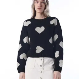 Only Black Regular Fit Printed Sweater-picture-32