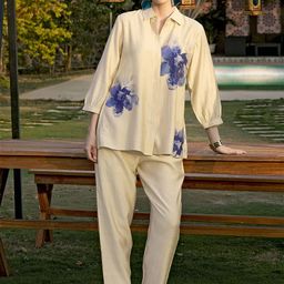 Zeyo Floral Printed Shirt Collar Shirt With Trousers-picture-7