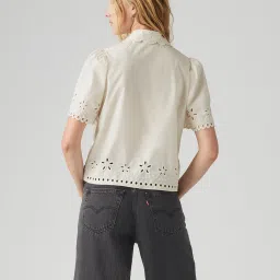 levi's Women's Schiffli Spread Collar Shirt image 3