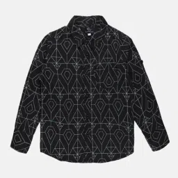 Kiddopanti Kids Black Printed Full Sleeves Shirt-image-28