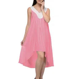 PATRORNA Pink Lace High-Low Dress-picture-26